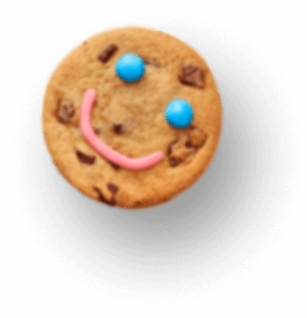 Randomly falling Smile Cookies