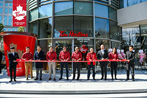 Tim Hortons® Shanghai grand opening ribbon cutting