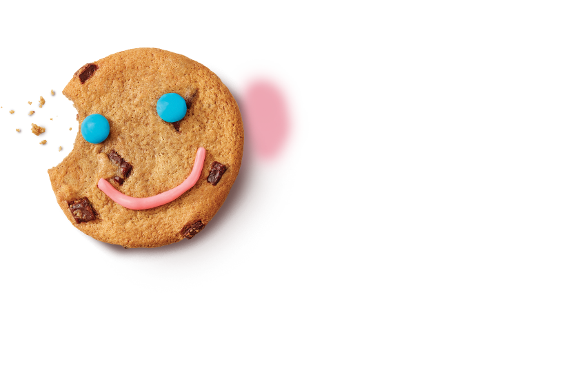 Smile Cookie avec une morsure prise